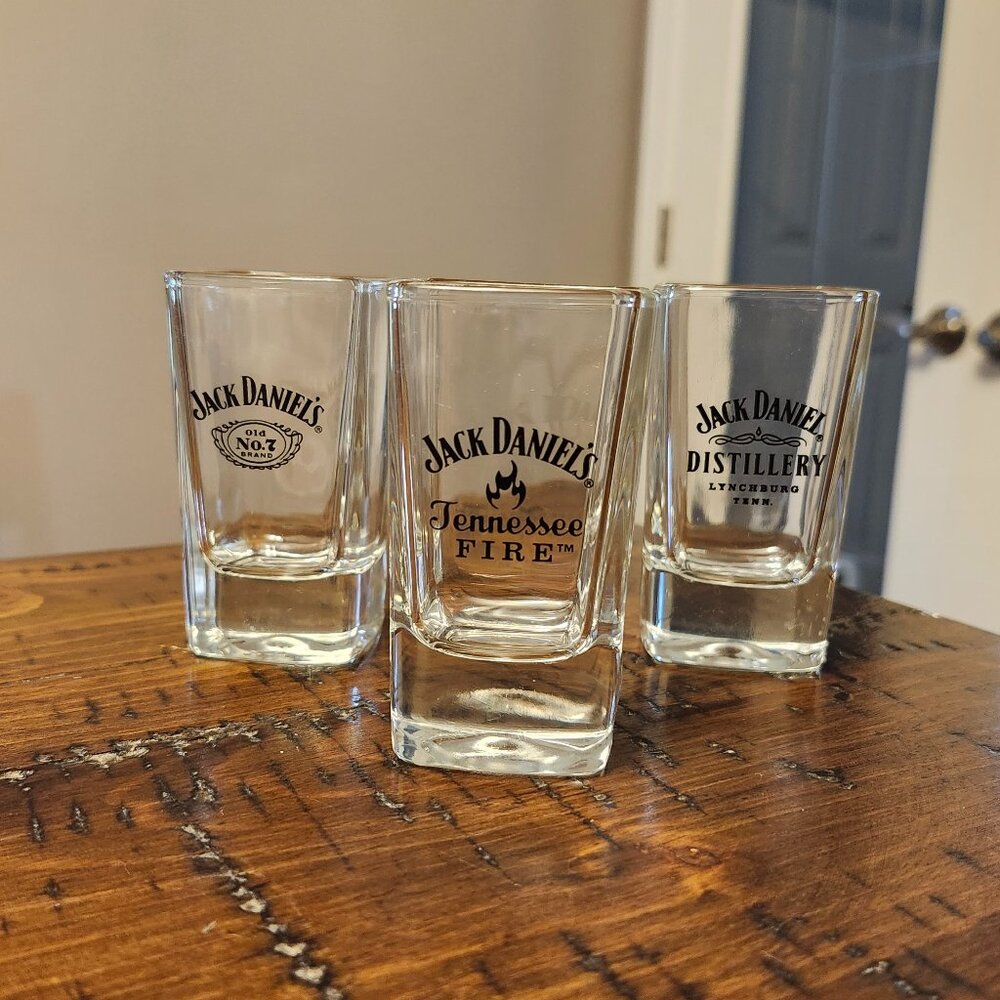 SET of 3 Jack Daniels Shot Glasses